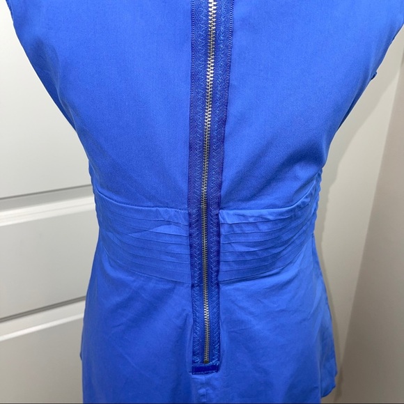 BCBGMAxAzria Chambra Blue V Neck Peplum Top XS - Picture 6 of 12